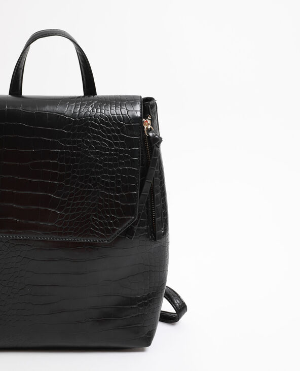 Sac à dos croco noir - Pimkie