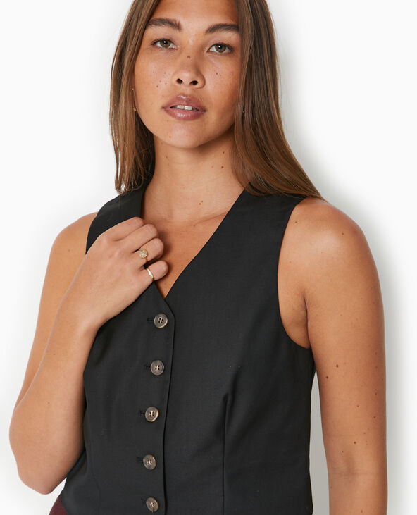 Gilet de barman noir - Pimkie