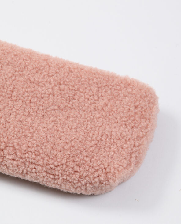 Trousse fausse fourrure rose - Pimkie