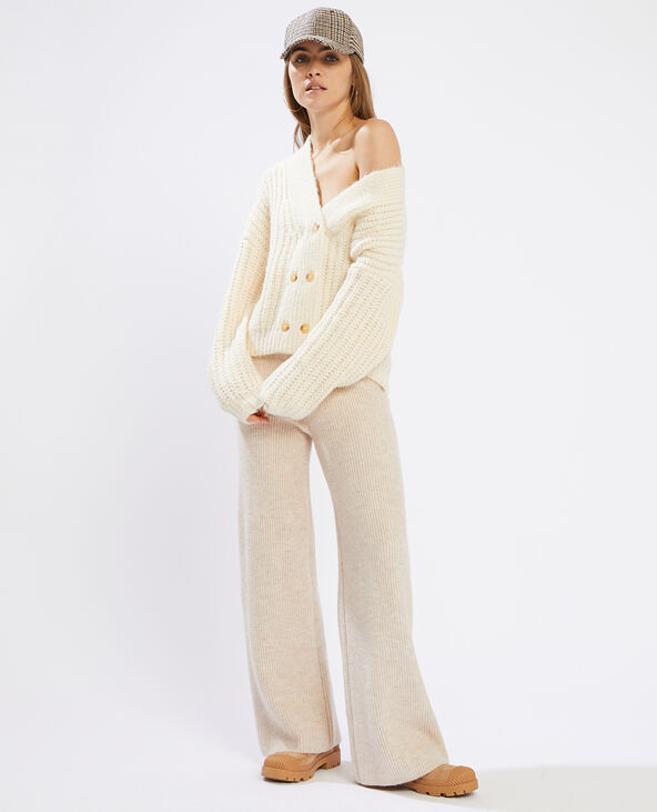 Gilet grosse maille écru - Pimkie