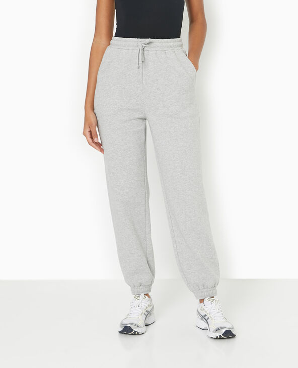Pantalon de jogging en molleton gris chiné - Pimkie