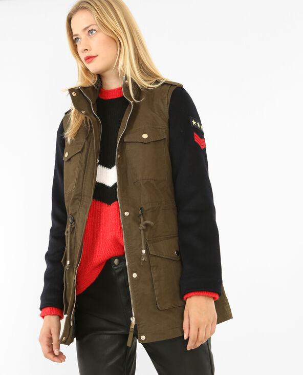 Parka army bi matière vert kaki - Pimkie