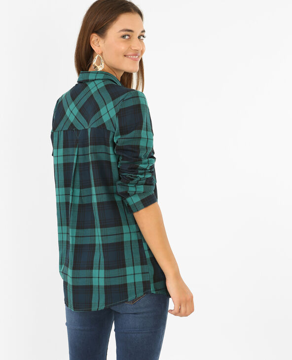 Chemise à carreaux online verte femme