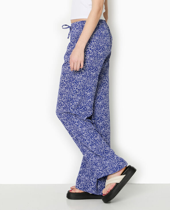 Pantalon large et fluide bleu électrique - Pimkie