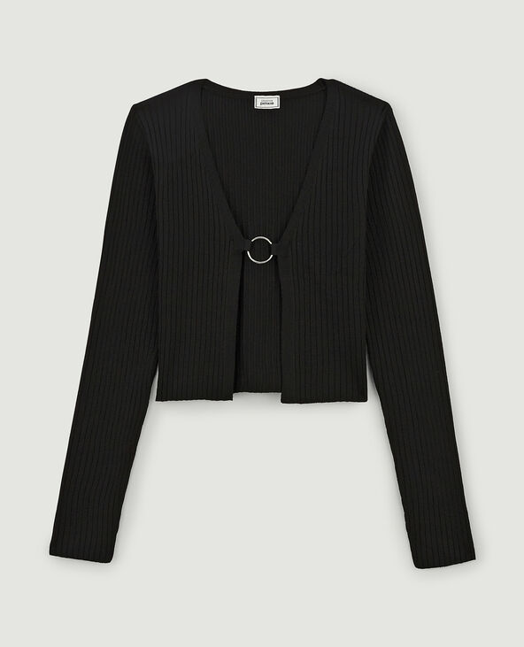 Gilet court avec anneau noir - Pimkie