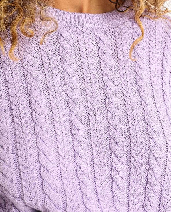 Pull torsadé violet - Pimkie