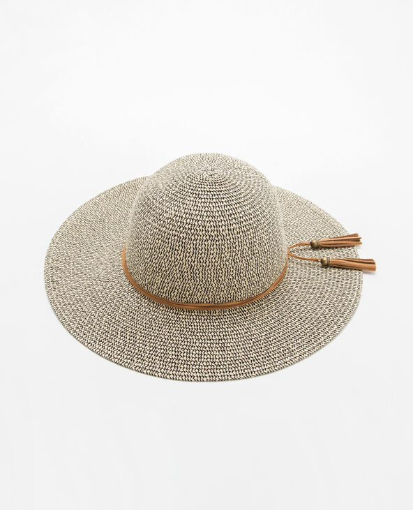 Chapeau paille mélangée beige - Pimkie