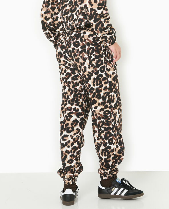 Pantalon de jogging motif léopard noir - Pimkie