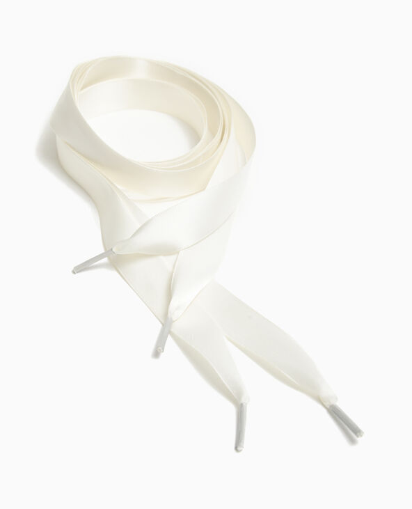 Lacets larges en satin blanc - Pimkie