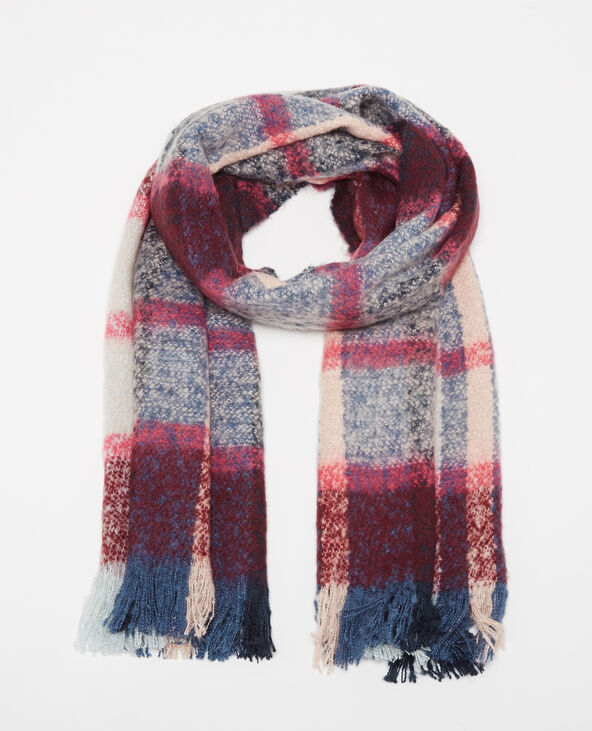 Echarpe plaid chaude bleu foncé - Pimkie