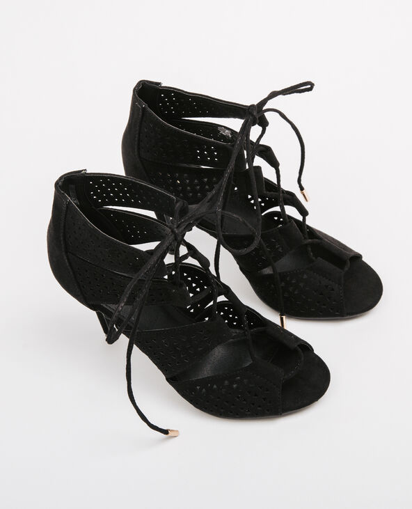 Sandales à lacets noir - Pimkie