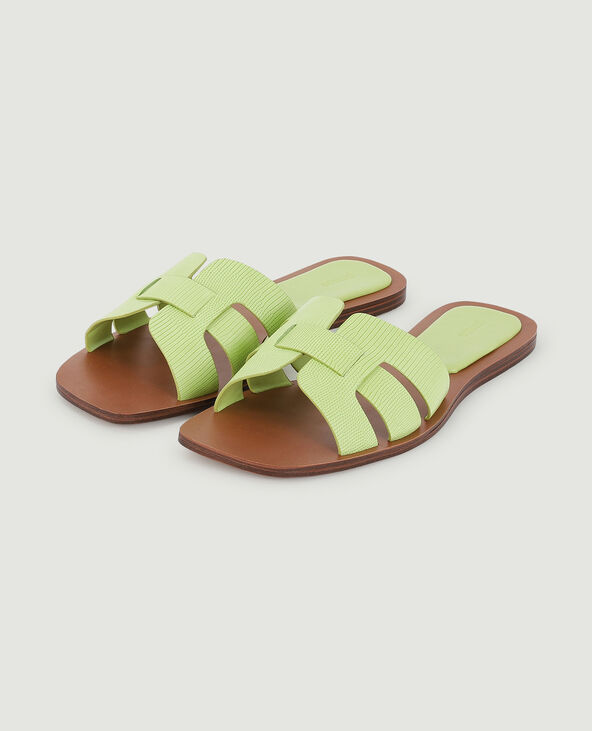 Mules plates vert - Pimkie