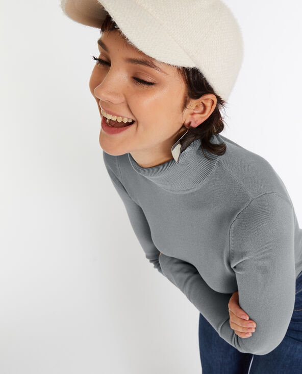 Pull à col roulé gris - Pimkie