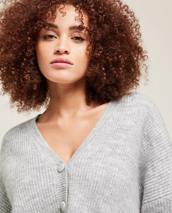 Gilet court en maille gris clair - Pimkie
