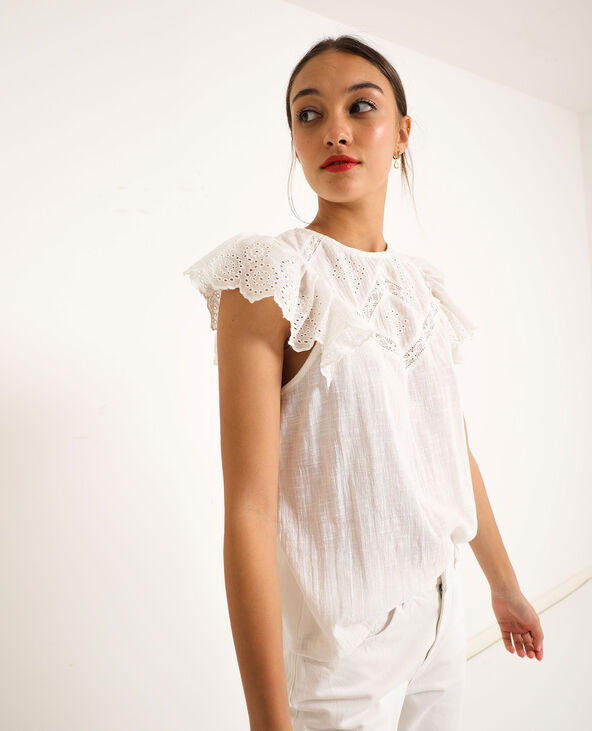 Blouse brodée blanc - Pimkie