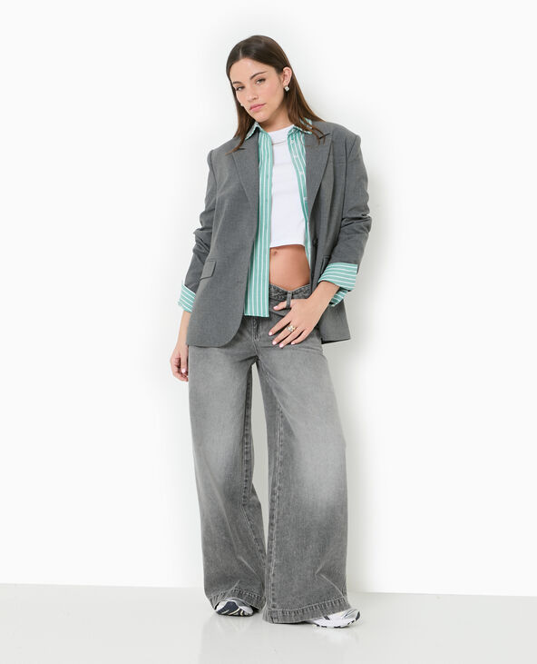 Jean baggy loose taille regular blanc - Pimkie