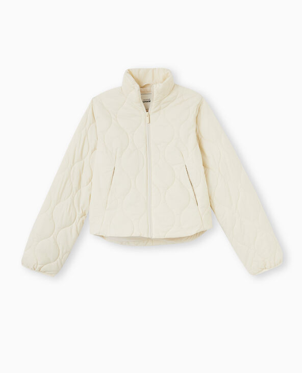 Blouson matelassé court blanc - Pimkie