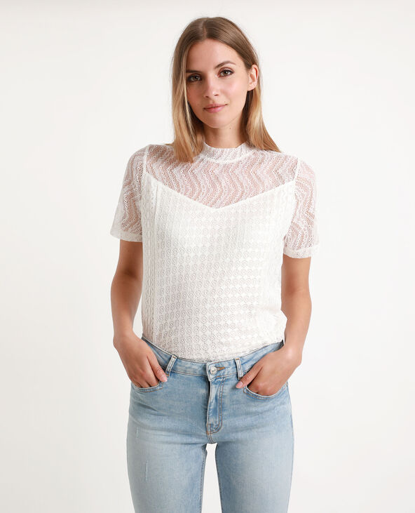 Top en dentelle blanc - Pimkie