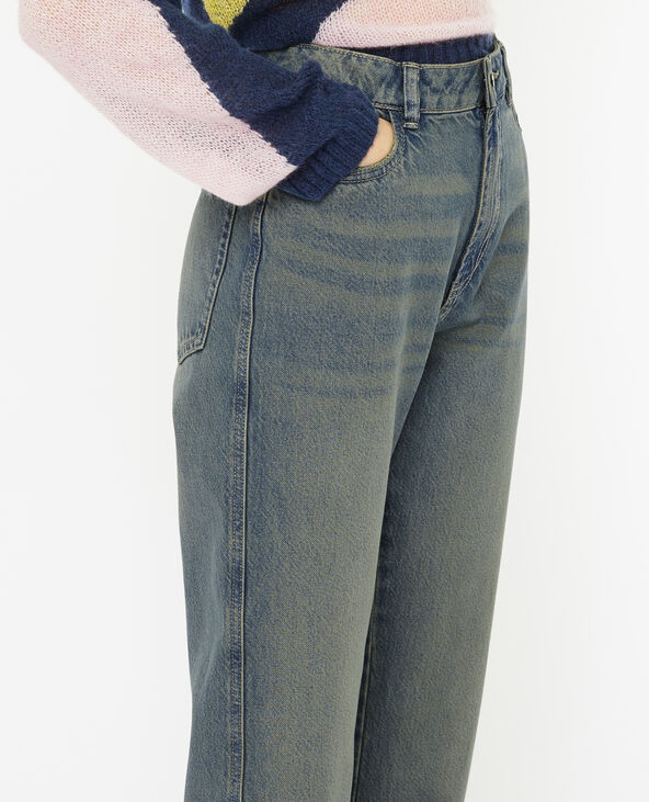 Jean droit taille haute vert kaki - Pimkie