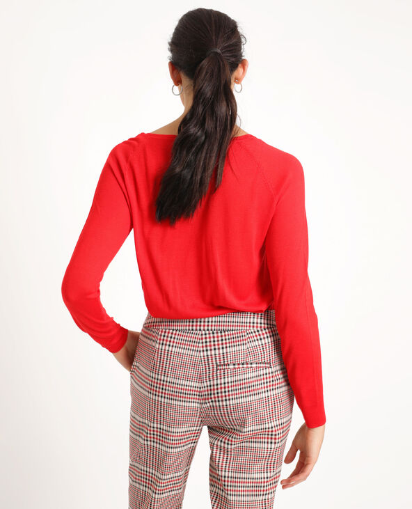 Pull fin rouge - Pimkie