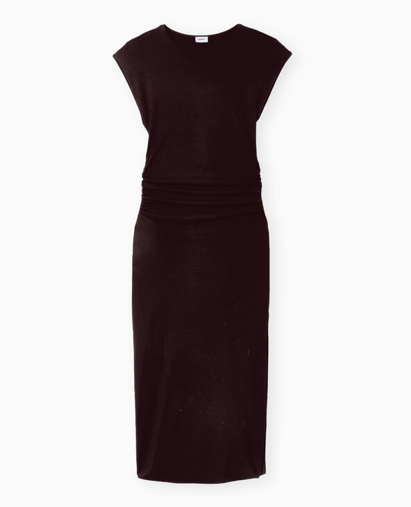 Robe longue sans manches avec fronces noir - Pimkie