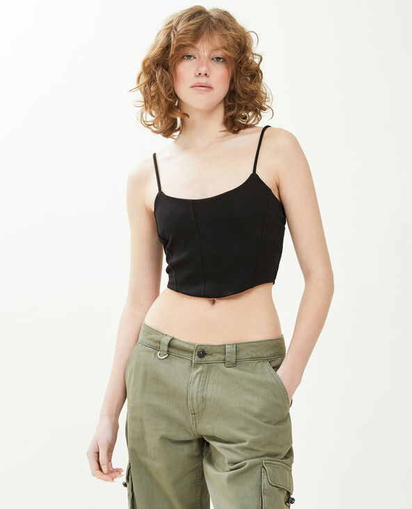 Brassière à bretelles noir - Pimkie