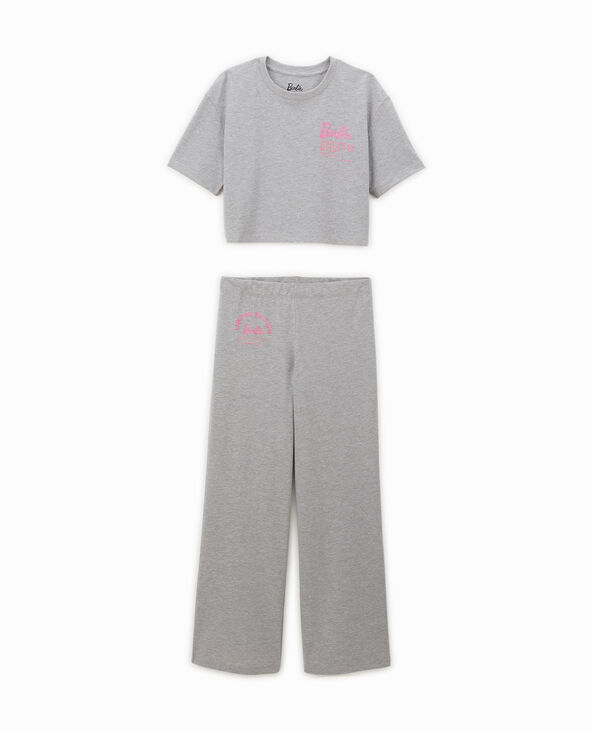 Ensemble pyjama Barbie gris chiné - Pimkie