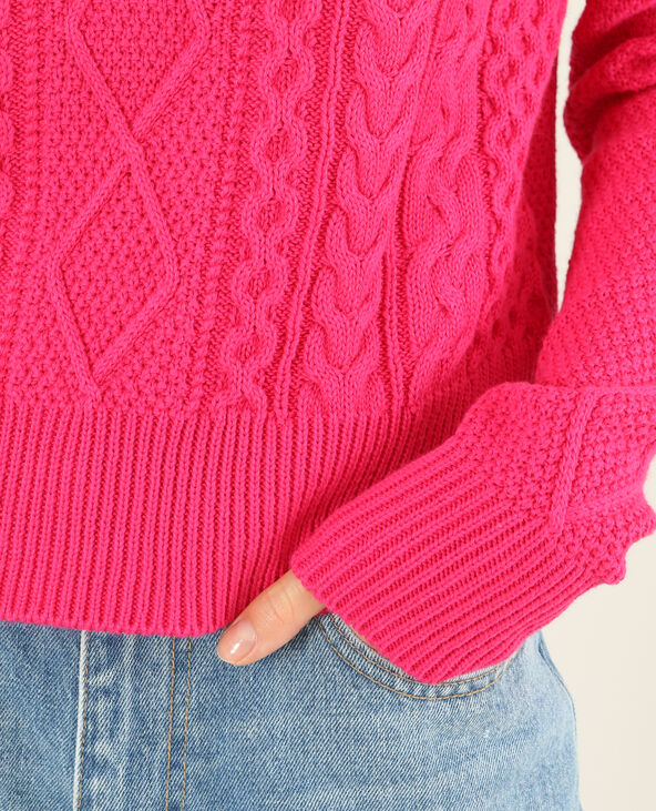 Pull court torsadé rose fuchsia - Pimkie