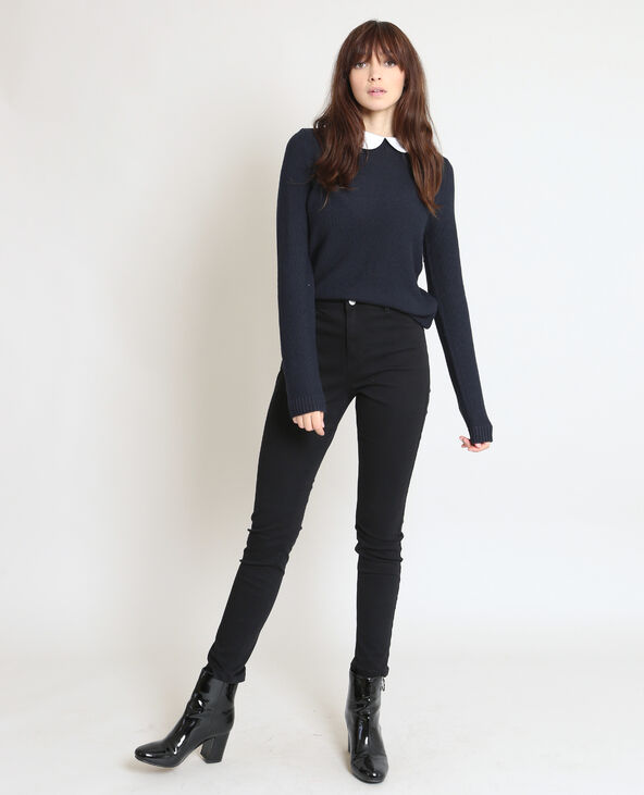 Pull à col claudine bleu marine - Pimkie