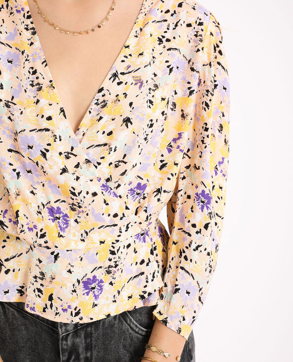 Blouse cache c ur fleurie