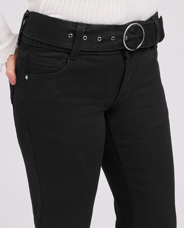 Jean évasé à ceinture noir - Pimkie