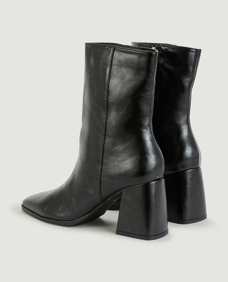 Boots à talon bouts carrés noir - Pimkie