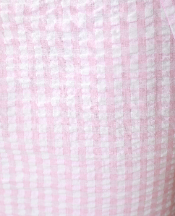 Top Vichy gaufré rose clair - Pimkie
