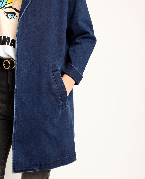 Veste longue en jean bleu - Pimkie
