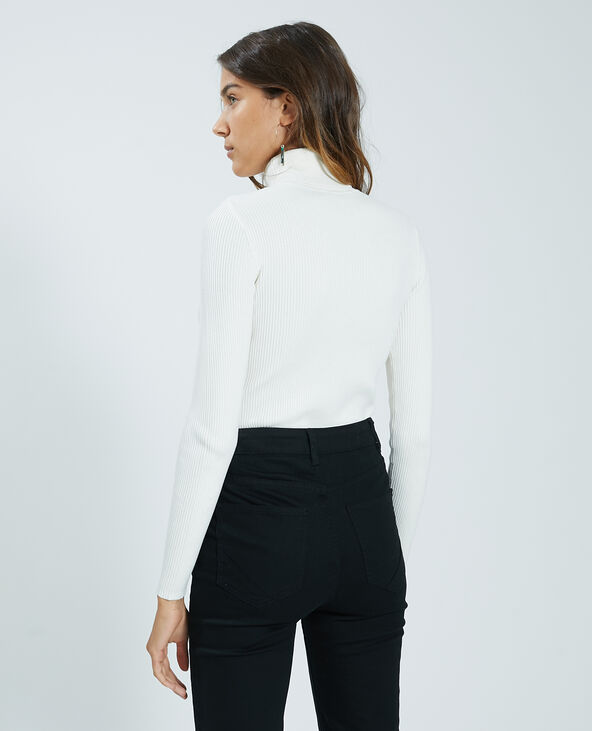 Pull fin col roulé blanc - Pimkie