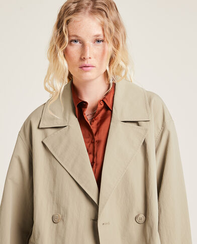Trench court beige chiné - Pimkie