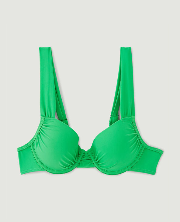 Haut de maillot corbeille push up vert - Pimkie