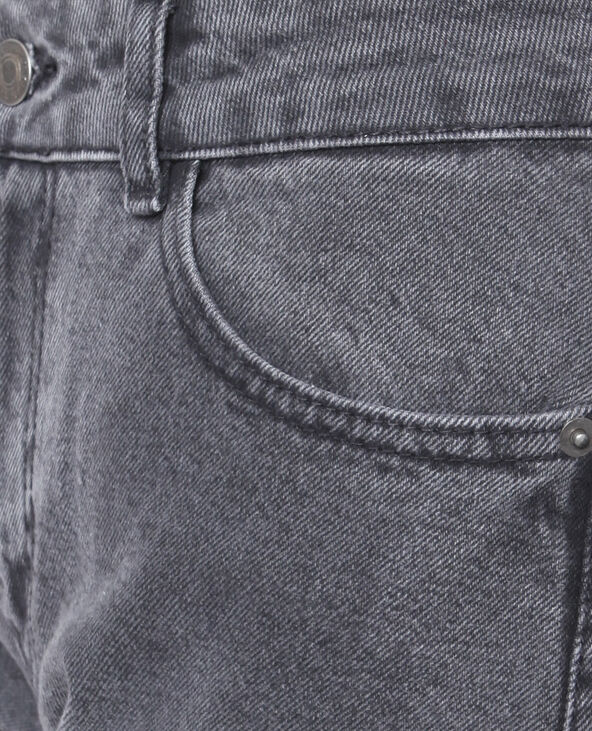 Jean droit mid waist gris foncé - Pimkie