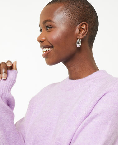 Pull col rond avec laine lilas - Pimkie