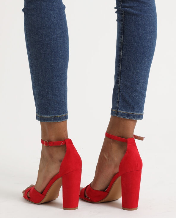 Sandales à talons hauts bordeaux - Pimkie