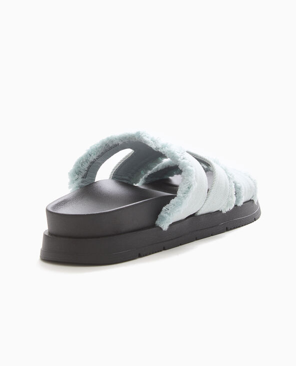 Mules plates avec jean bleu - Pimkie