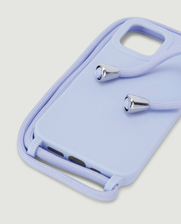 Coque iPhone avec bandoulière lilas - Pimkie