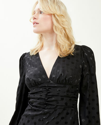 Robe courte avec boutons noir - Pimkie