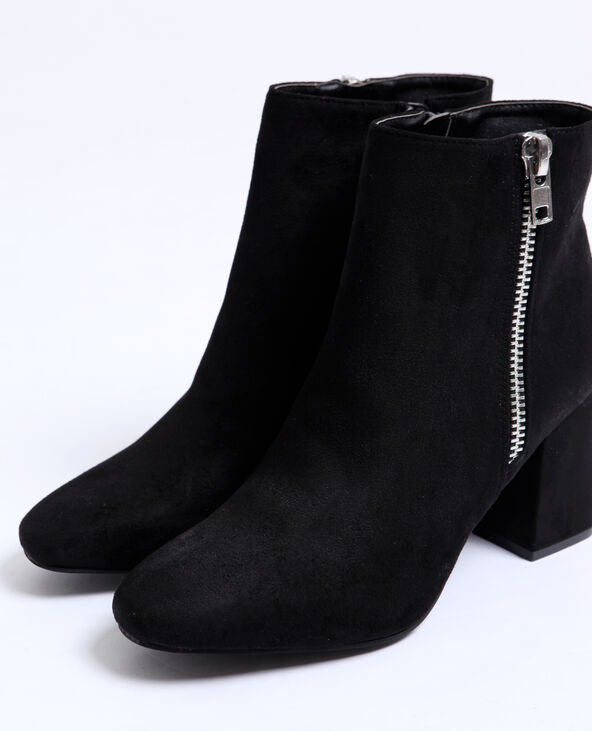 Bottines suédine noir - Pimkie