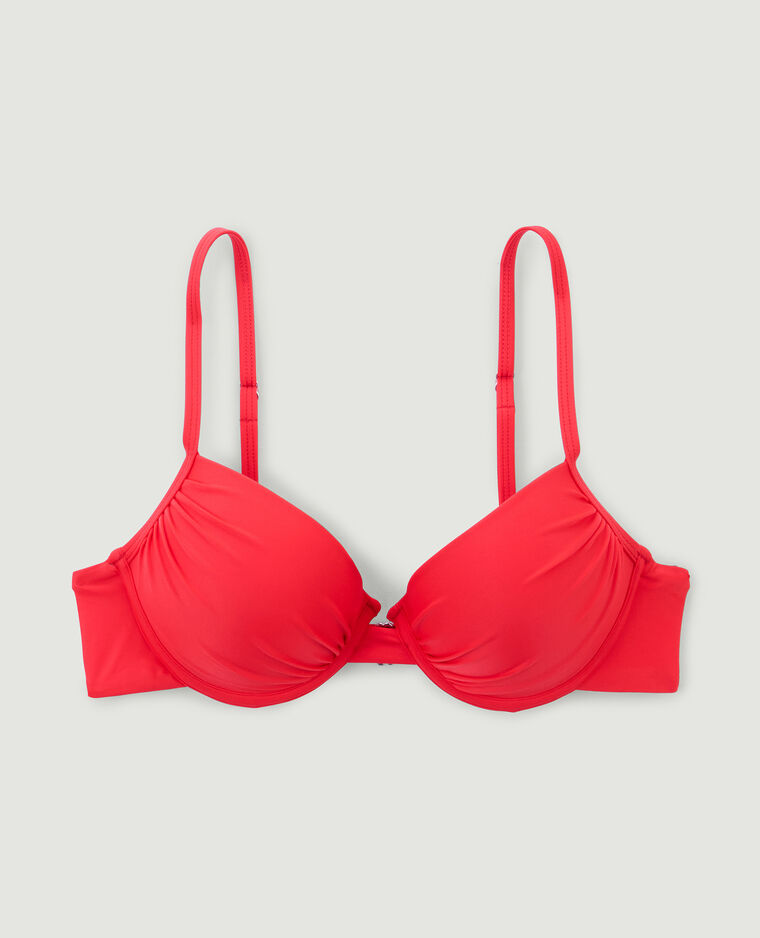 Haut de maillot de bain push up rouge - Pimkie