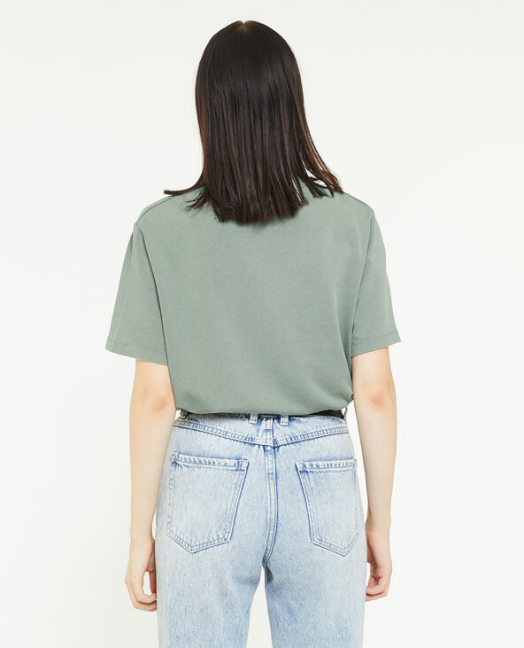 T-shirt à effet délavé vert kaki - Pimkie
