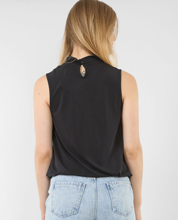 Top fluide col choker noir - Pimkie