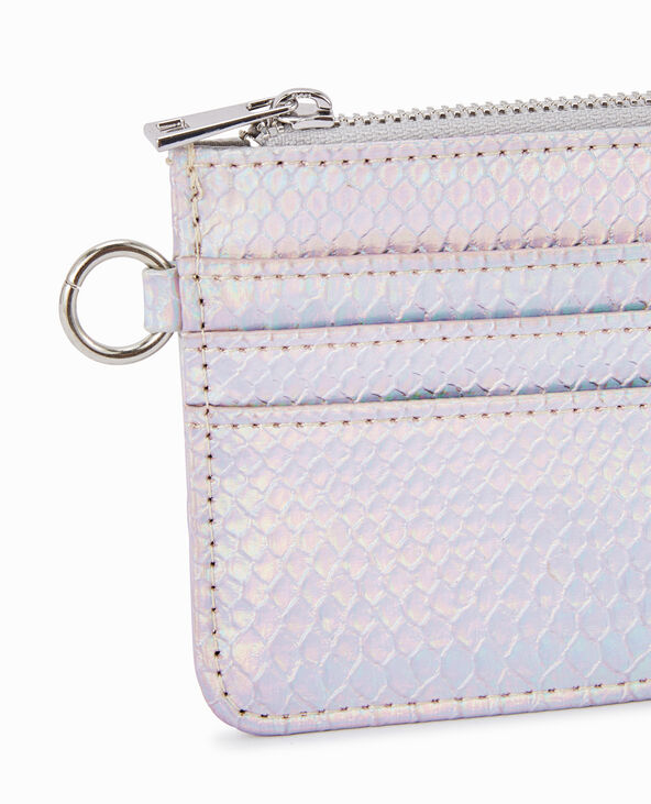 Porte-monnaie effet serpent irisé argenté - Pimkie