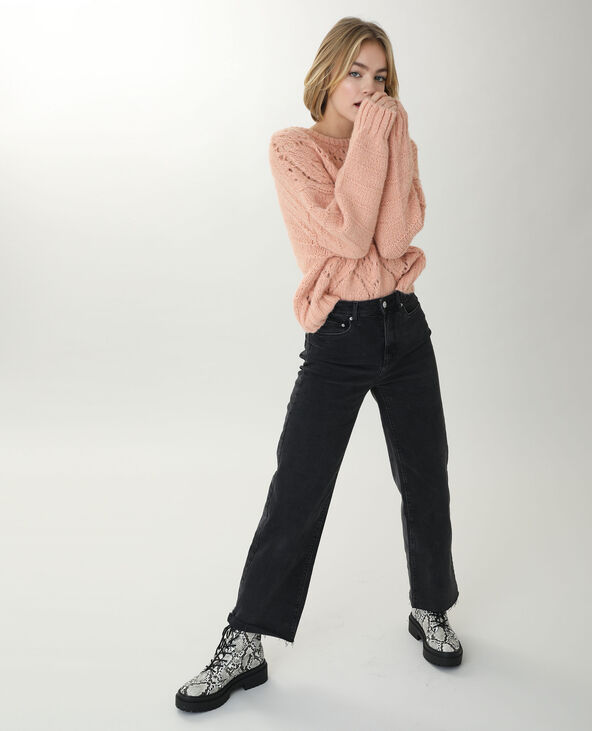 Pull ajouré rose clair - Pimkie