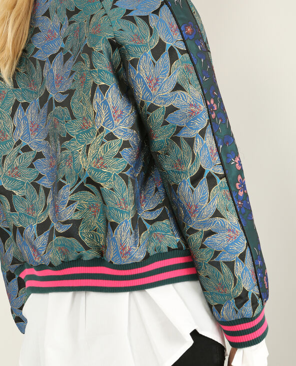 Blouson bomber jacquard bleu - Pimkie